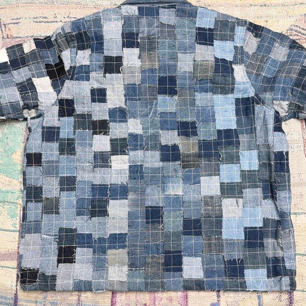 Custom upcycled patchwork chore jacket - Picture 2 of 8